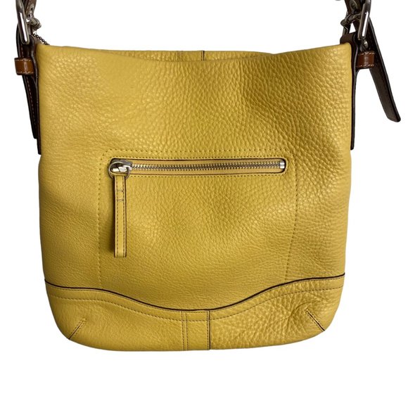 Authentic Coach Shoulder Bag Yellow Leather - Picture 5 of 13